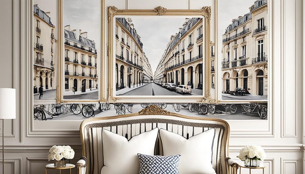 Parisian-inspired wall décor with moldings