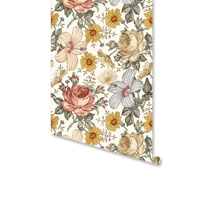 Retro Floral Wallpaper Self-adhesive Bohemian - Image 5