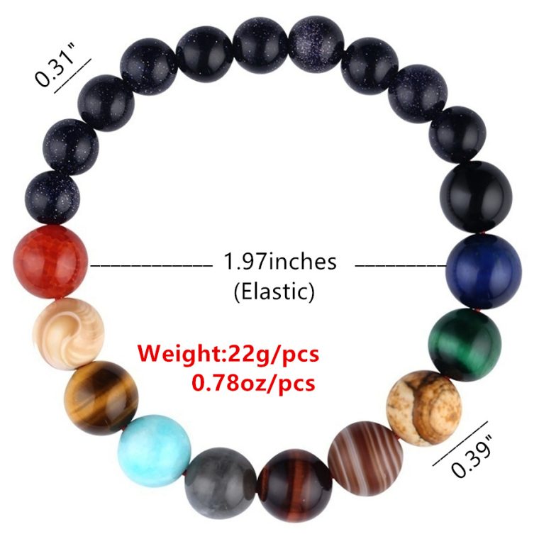 Natural Stone Cosmic Yoga Chakra Solar Bracelet, Jewelry Handmade - Image 3