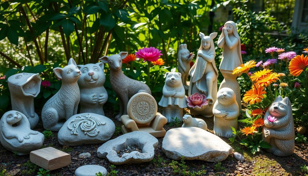 DIY stone garden ornaments
