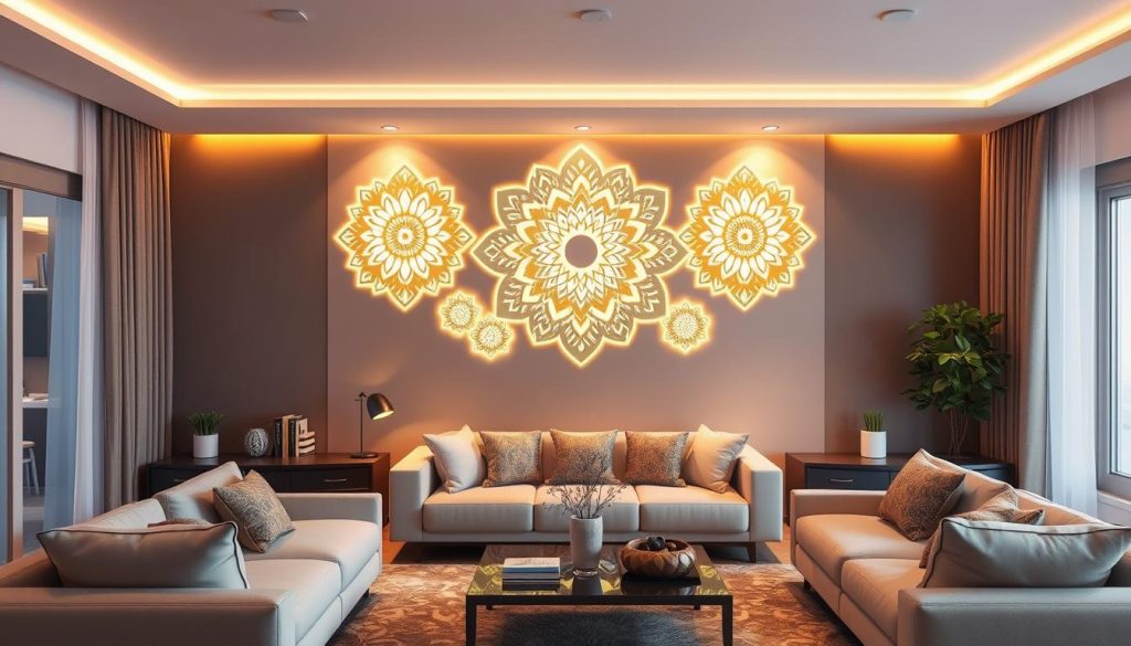 Glowing wall decor