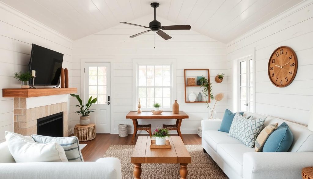 budget-friendly white wood plank walls