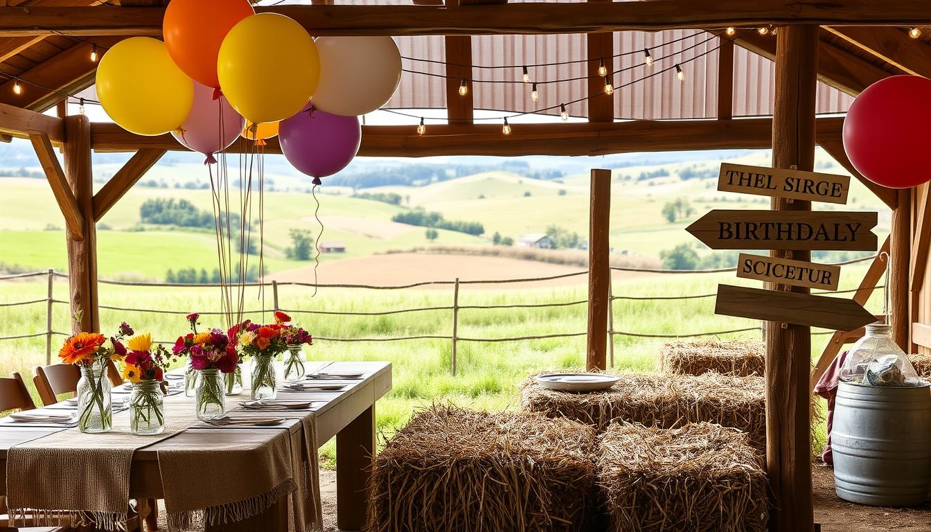 farm birthday party decorations