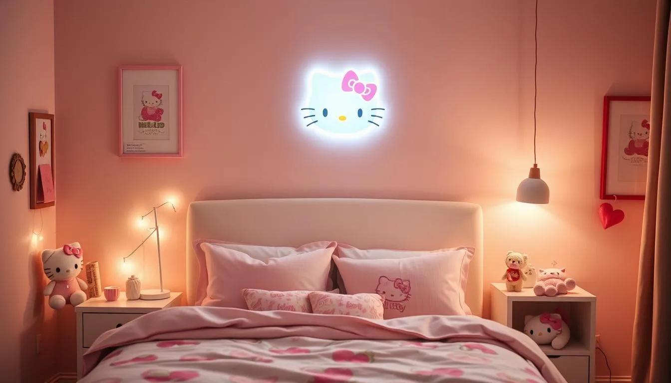 hello kitty light up wall decor