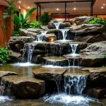 indoor floor waterfall fountain