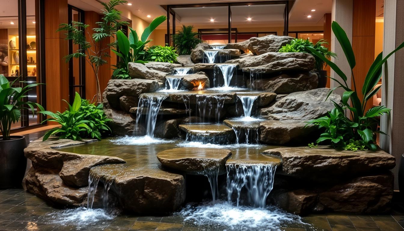 indoor floor waterfall fountain