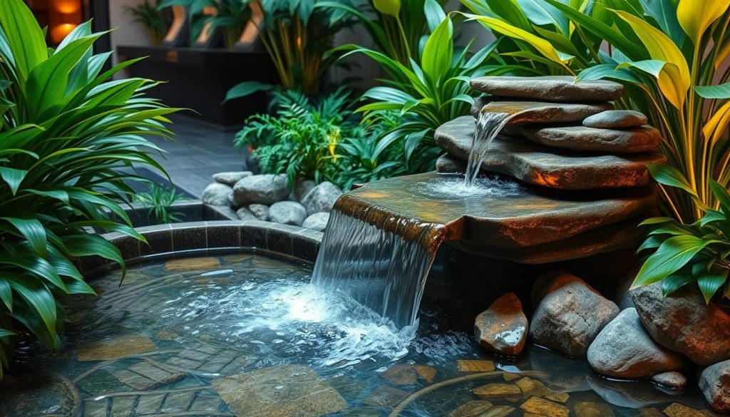 indoor floor waterfall fountains