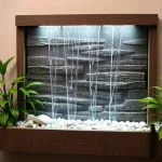 wall mounted waterfall fountain