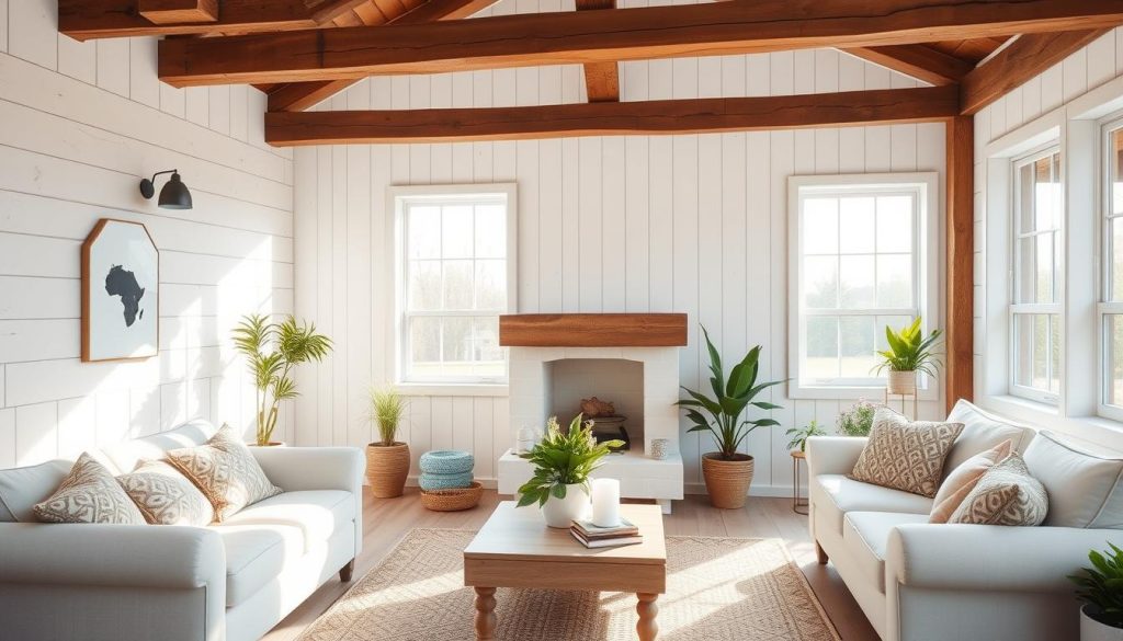 white wood plank walls