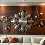wood and metal wall decor