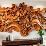 wood artwork for walls