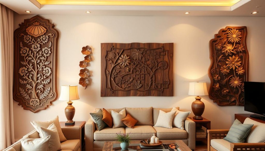 wood carved wall accents