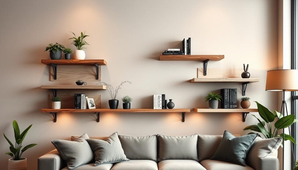 wooden wall shelves