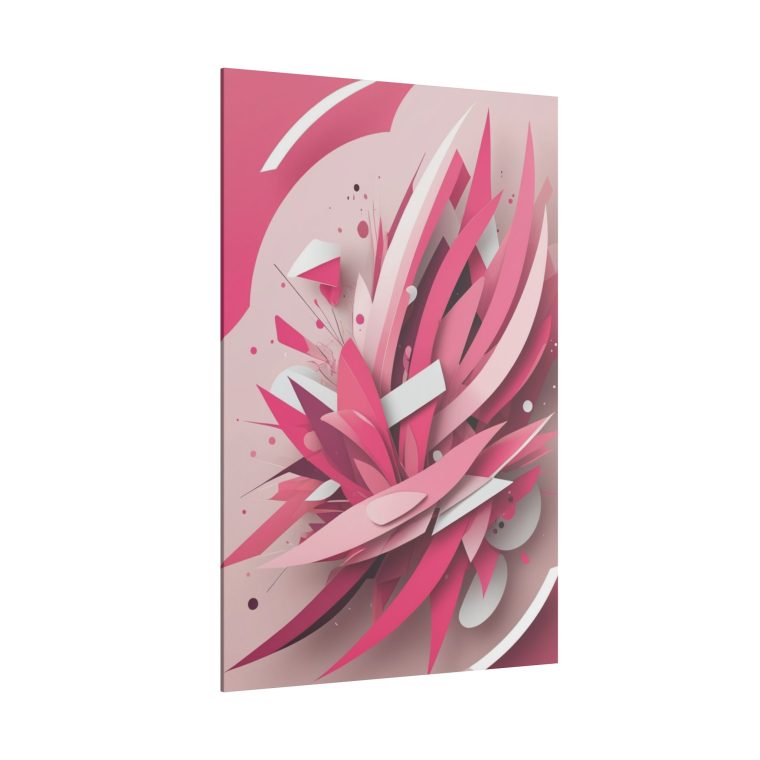 Explosive Pink Geometry Abstract Layers and Dynamic Design