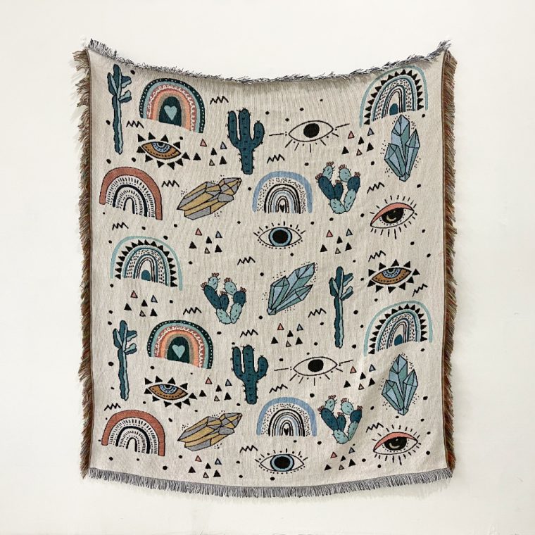 Boho Sofa Blanket Tapestry, Bohemian Blanket - Image 6