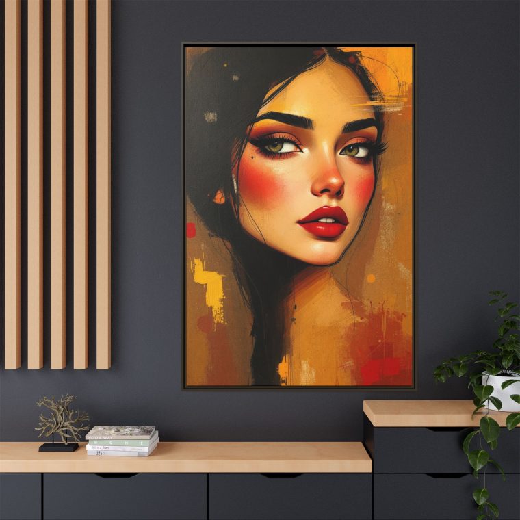 Bohemian Line Art Face - Minimalist Canvas Wall Decor - Image 32