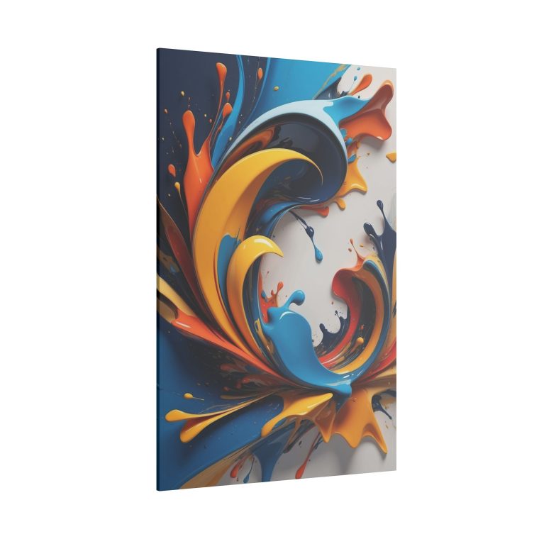 Dynamic Splash Vibrant Abstract Oil Painting for Contemporary Wall Art - Image 10