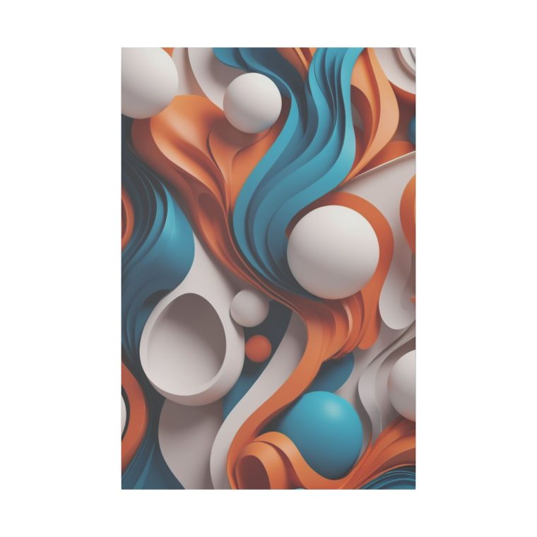 Flowing Dimensions Abstract 3D Wall Art - Image 2