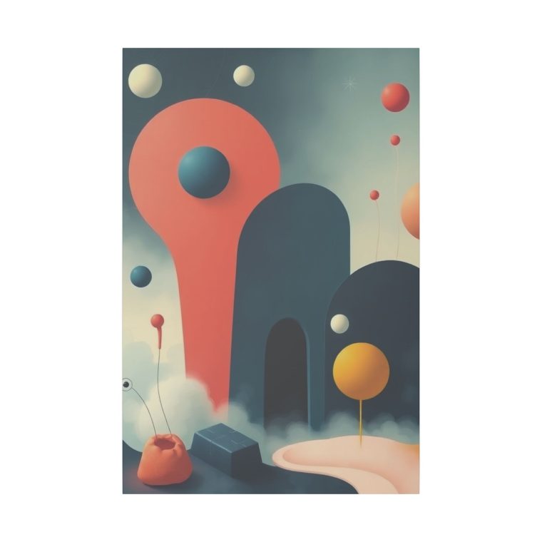 Surreal Dreamlike Art Abstract Shapes and Bold Colors in a Soft Atmosphere - Image 5