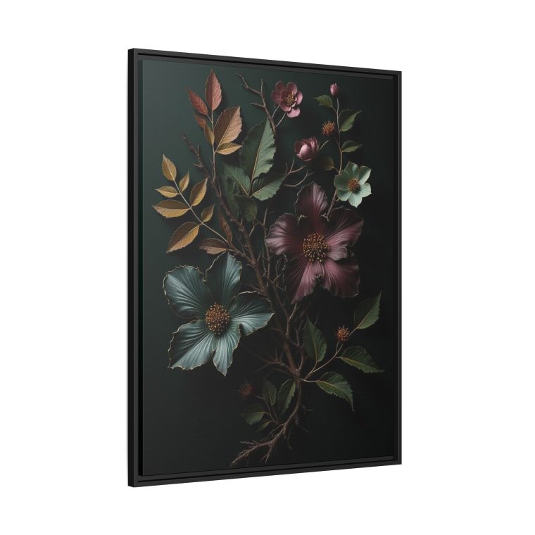 Dark Botanical Moody Wall Art Canvas Prints - Image 10