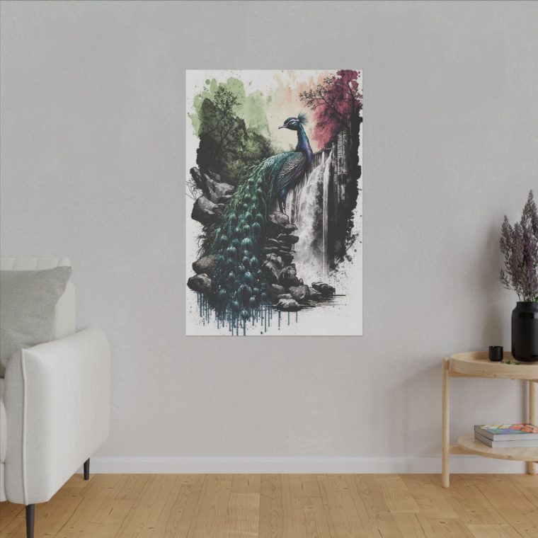 Watercolor Painting of a Beautiful Peacock Elegance in Art - Image 11