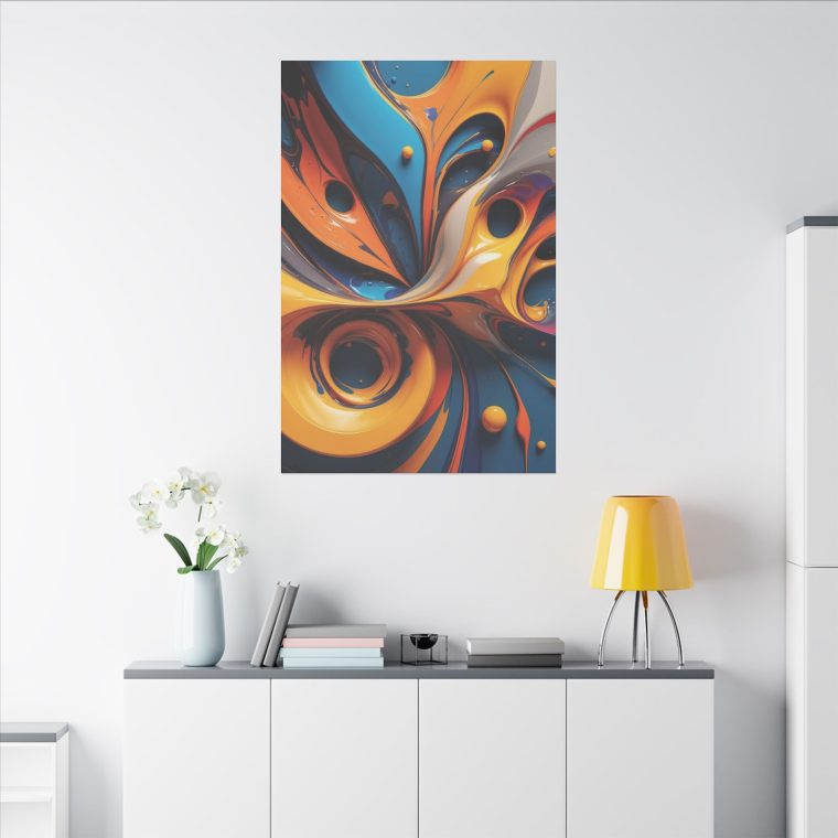 Swirling Energy Abstract Modern Oil Painting for Artistic Wall Decor - Image 4