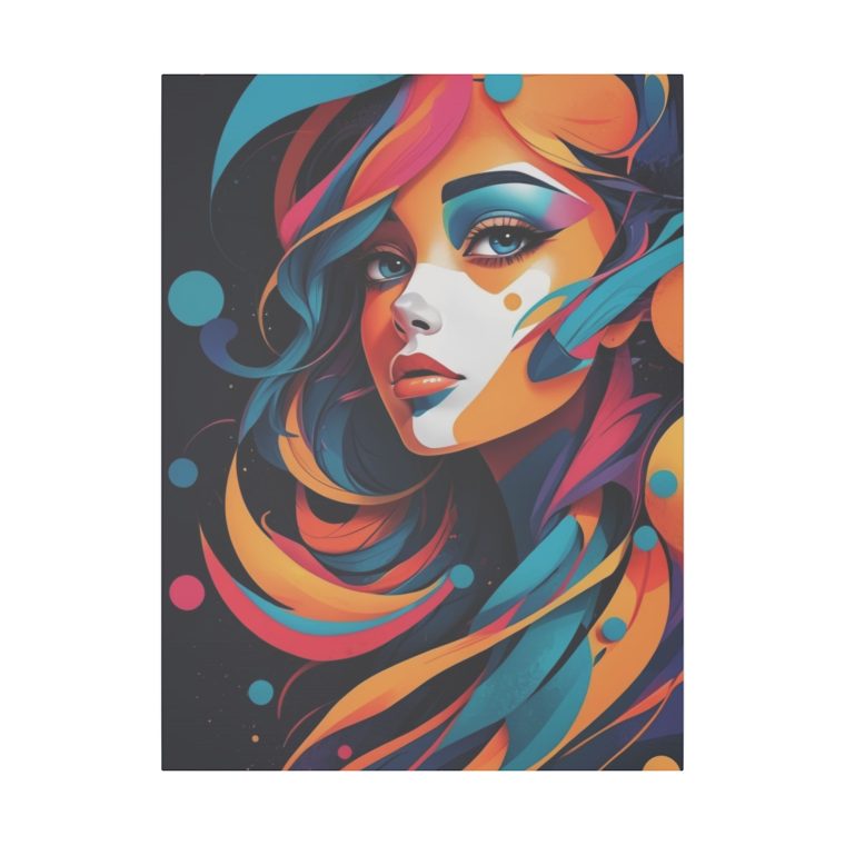 Vivid Portrait Abstract Expression with Dynamic Colors and Flow - Image 5