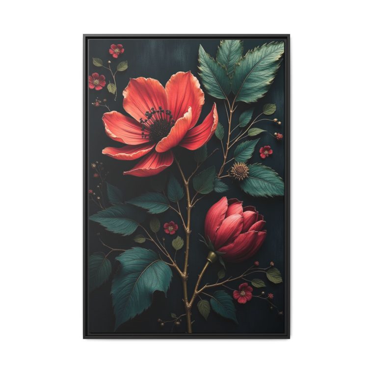 Obsidian Blooms Moody Wall Art Décor - Image 5