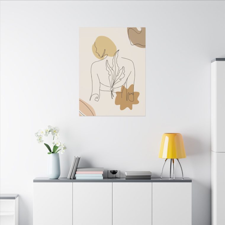 Minimalist Women Body Line Art Canvas Print - Image 32