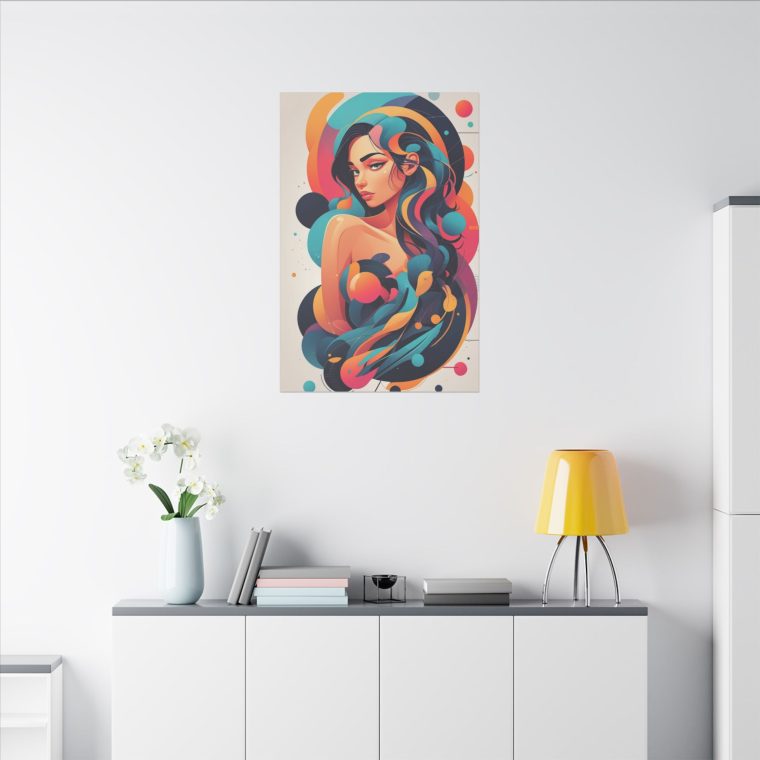 Modern Vibrance Abstract Portrait Wall Art Masterpiece - Image 12