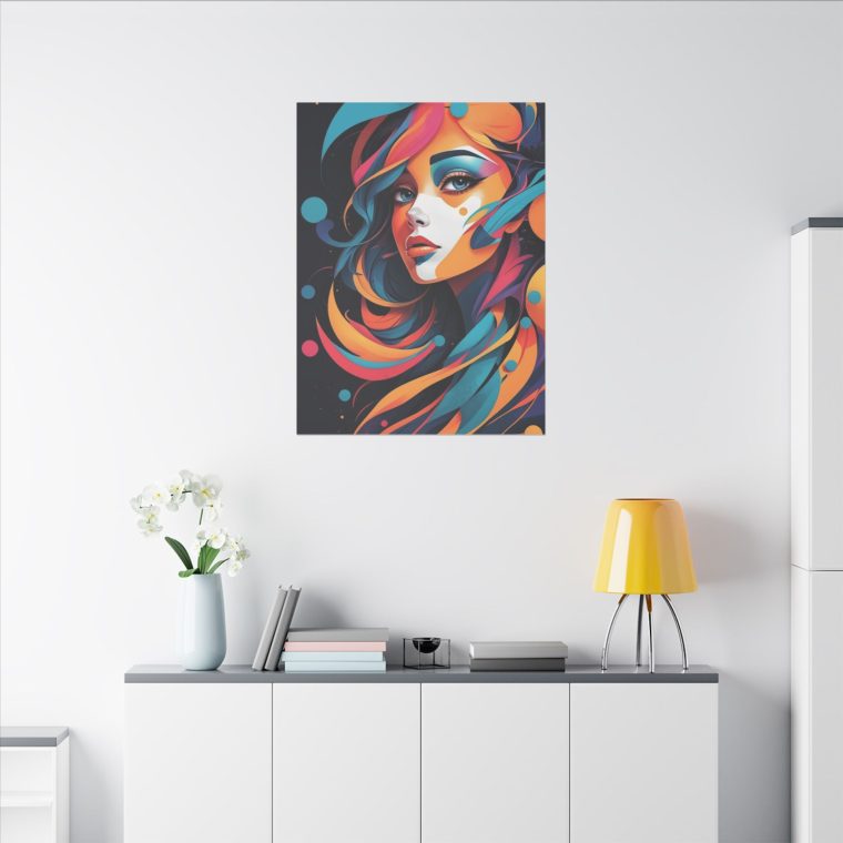 Vivid Portrait Abstract Expression with Dynamic Colors and Flow - Image 16