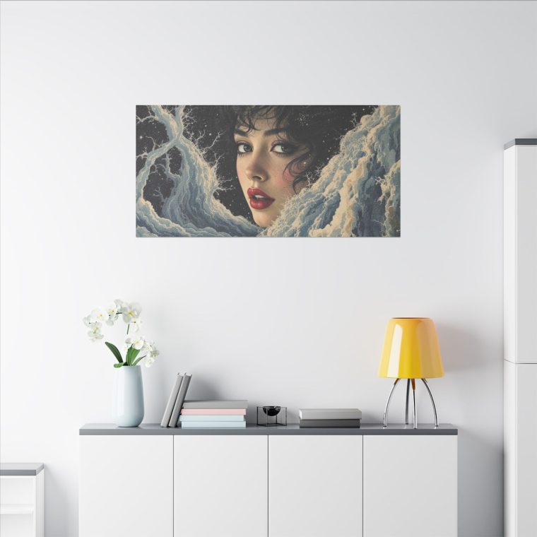 Ethereal Moonlit Portrait Surreal Beauty Amidst Dreamlike Storms - Image 20