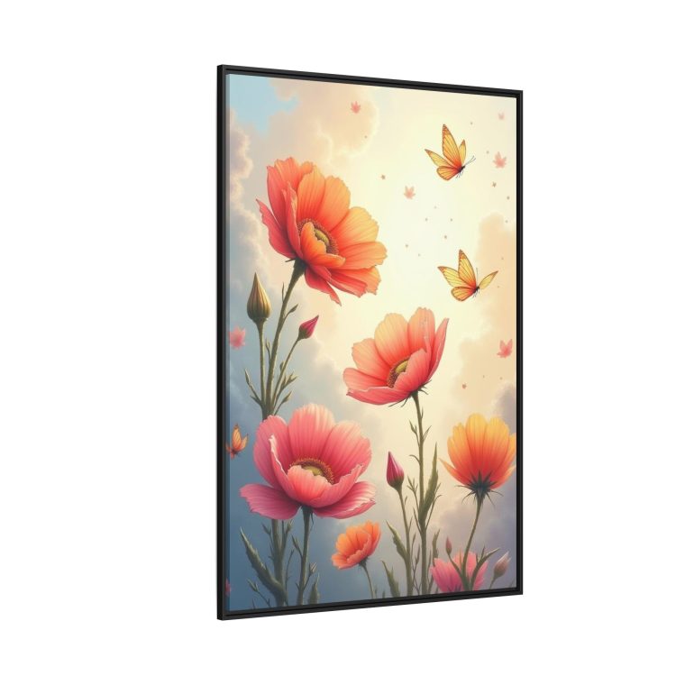 Petals in the Air Floating Floral Canvas - Image 2