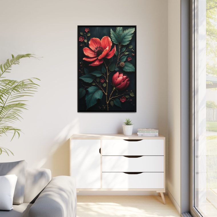 Obsidian Blooms Moody Wall Art Décor - Image 7