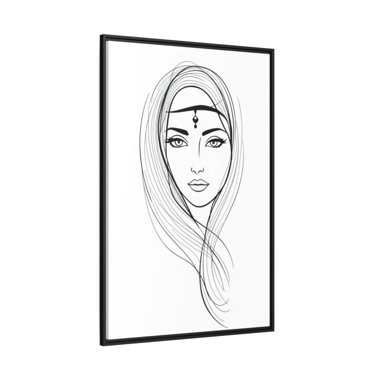 Framed Abstract Face Wall Art Contemporary and Chic Design - Image 10