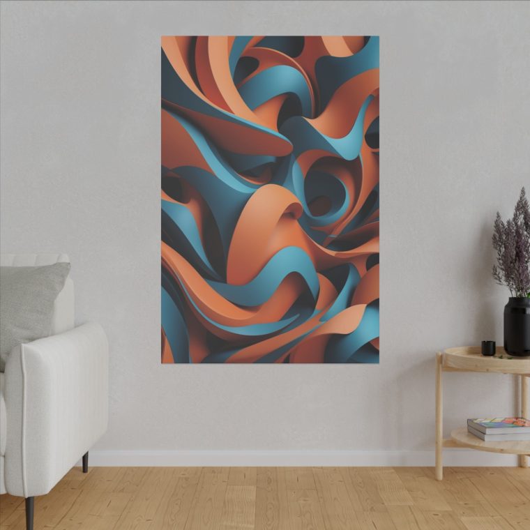 Dynamic Curves Modern Abstract 3d Wall Design - Image 3