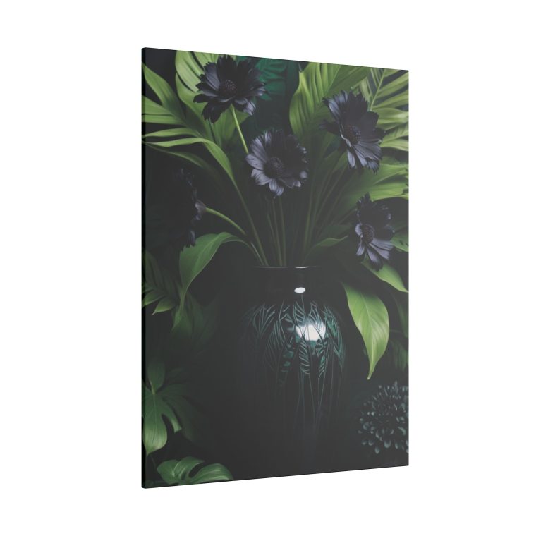 Modern Elegance Black Vase and Flowers in Natural Light - Image 6