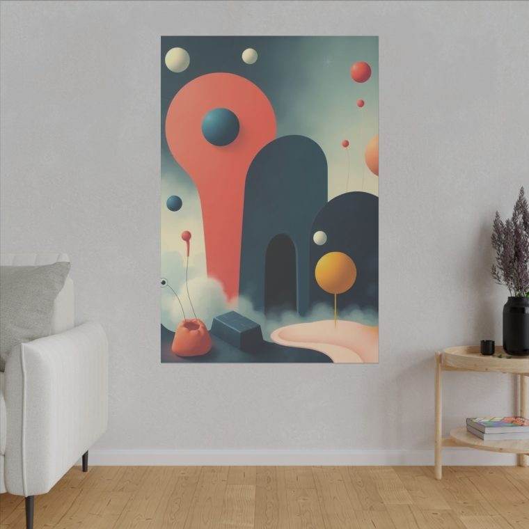 Surreal Dreamlike Art Abstract Shapes and Bold Colors in a Soft Atmosphere - Image 7