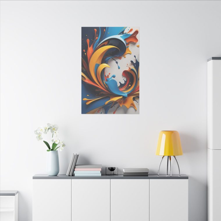 Dynamic Splash Vibrant Abstract Oil Painting for Contemporary Wall Art - Image 12