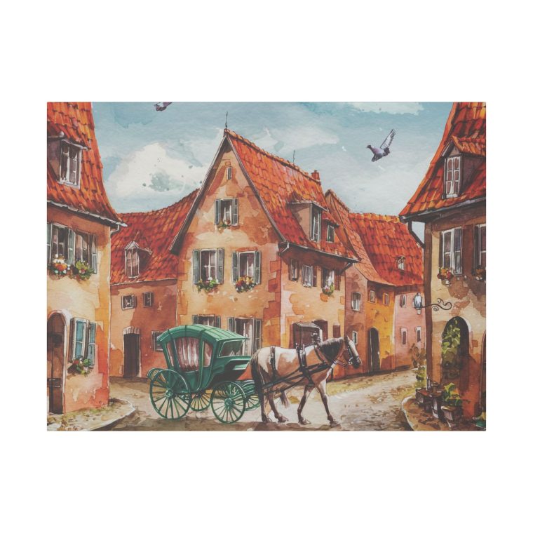 Tranquil German Village A Peaceful Watercolor Illustration - Image 2