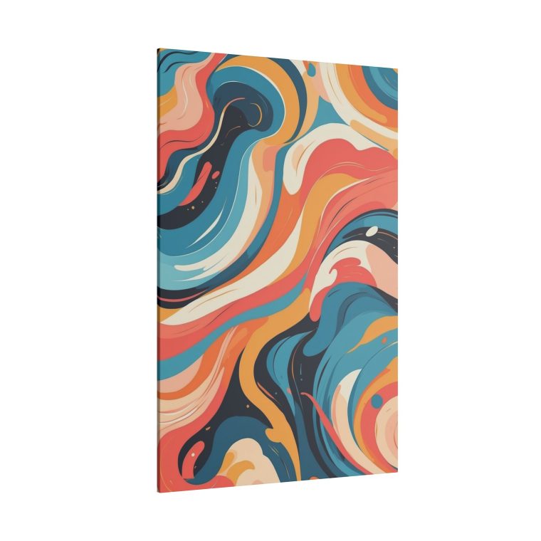 Vibrant Abstract Swirl Wall Art Modern Oil Painting Design - Image 10