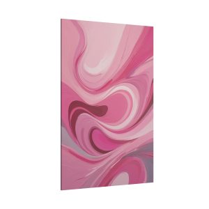 Serene Pink Whirl Modern Abstract Oil Painting with Flowing Patterns