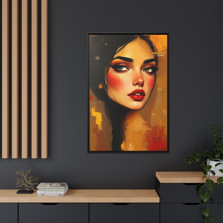 Bohemian Line Art Face - Minimalist Canvas Wall Decor - Image 12