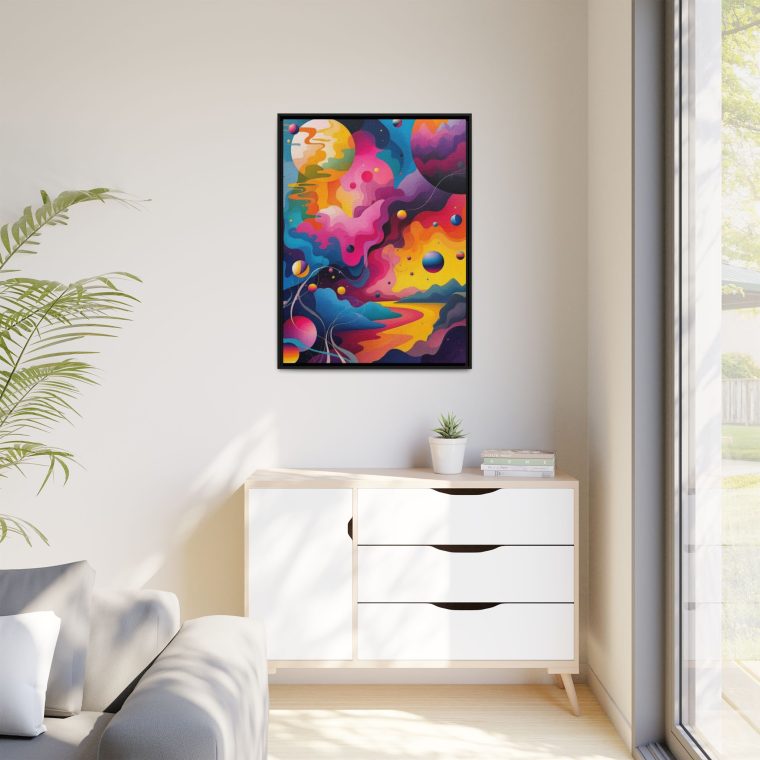 Modern Abstract Paint Swirls Large Canvas Wall Art - Image 19