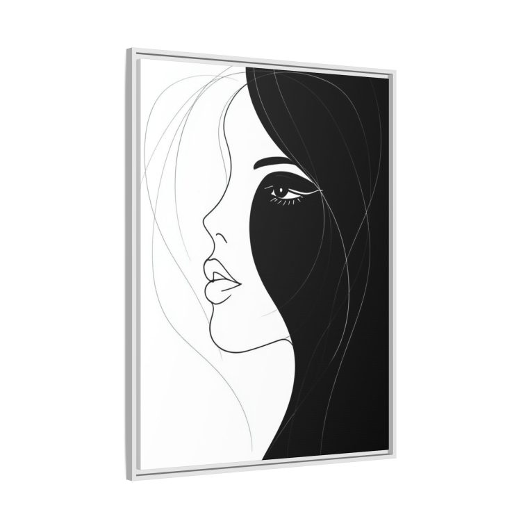 Contemporary Abstract Face Wall Art Unique Canvas Painting - Image 22