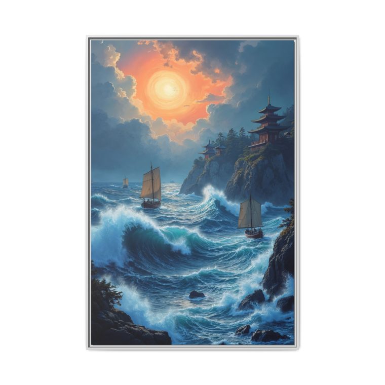 Japanese Great Wave Canvas Print Large Wall Art - Image 5