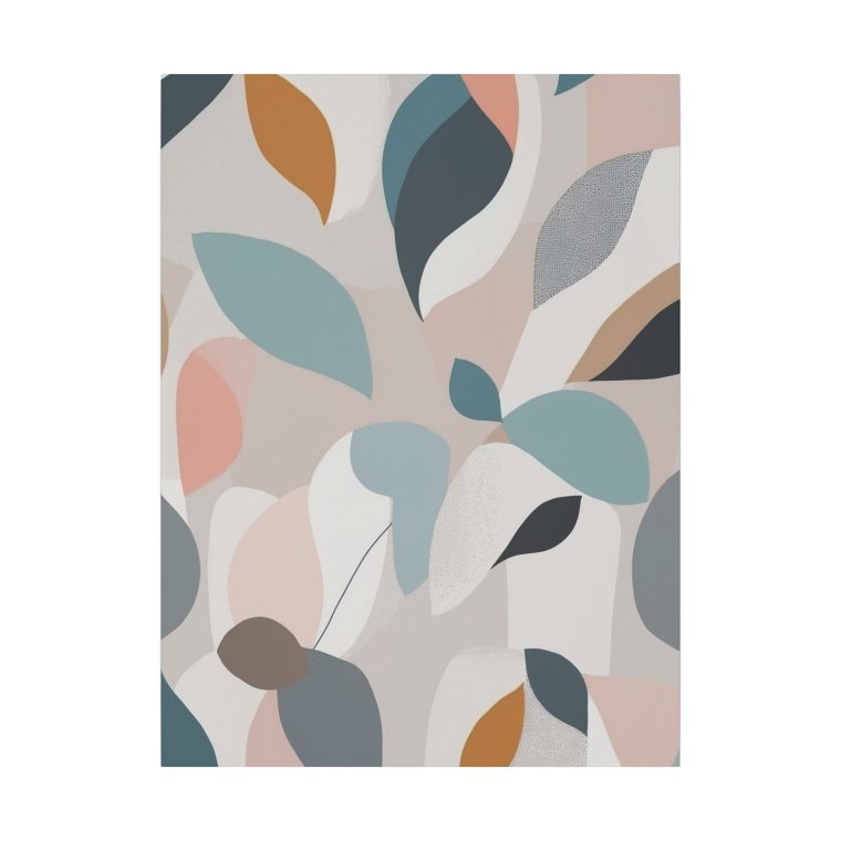 Botanical Bliss: Abstract Leaf Pattern Wall Art for Modern Interiors - Image 13
