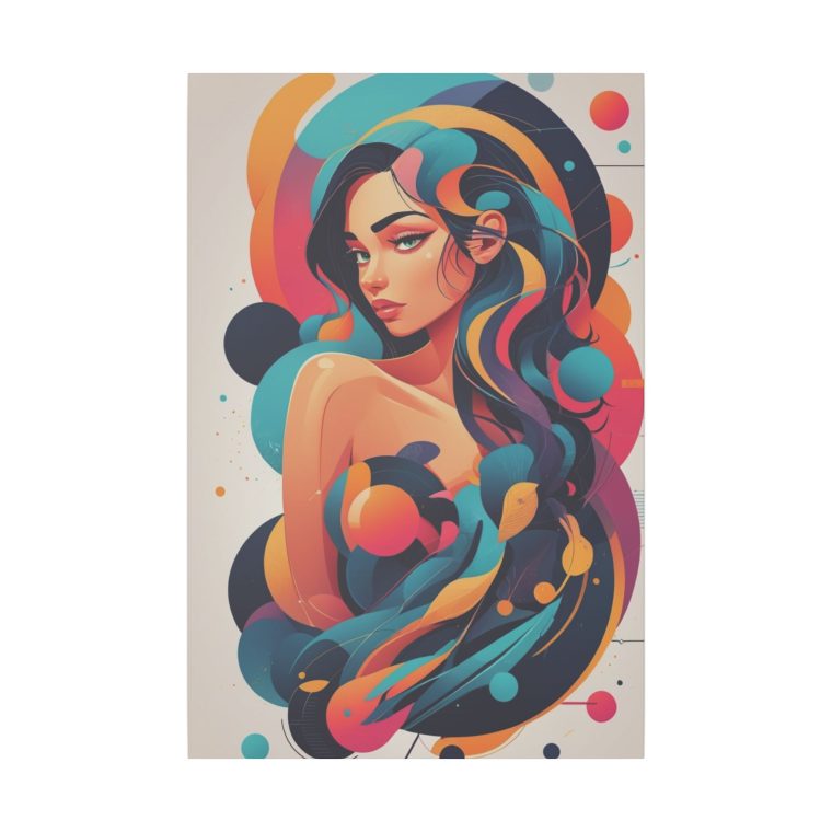 Modern Vibrance Abstract Portrait Wall Art Masterpiece - Image 9