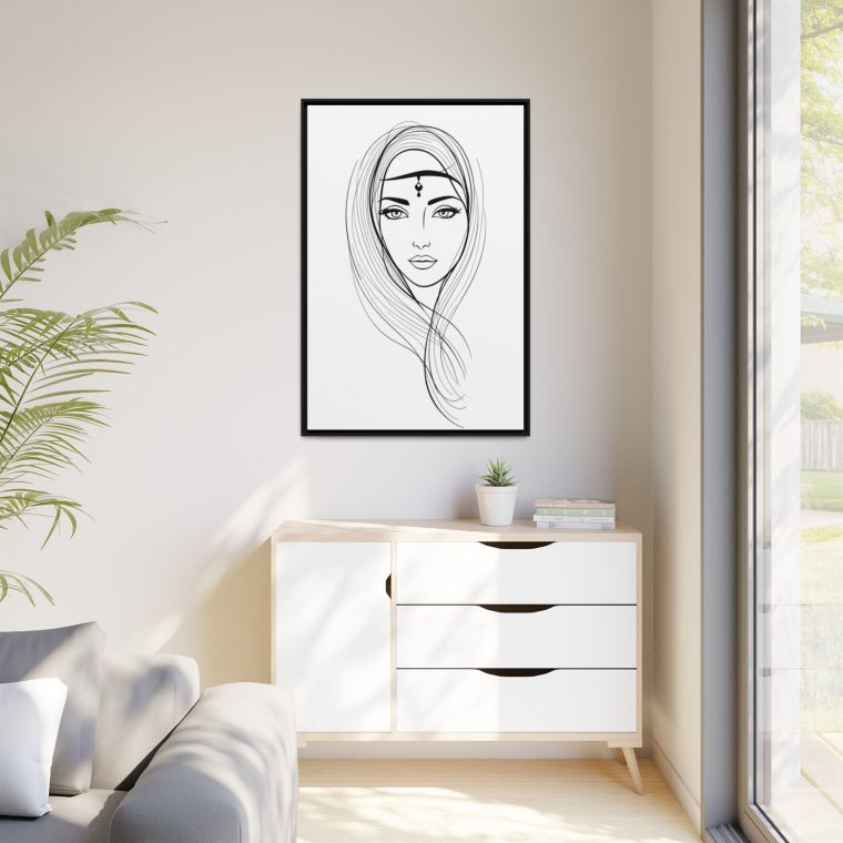 Framed Abstract Face Wall Art Contemporary and Chic Design - Image 11