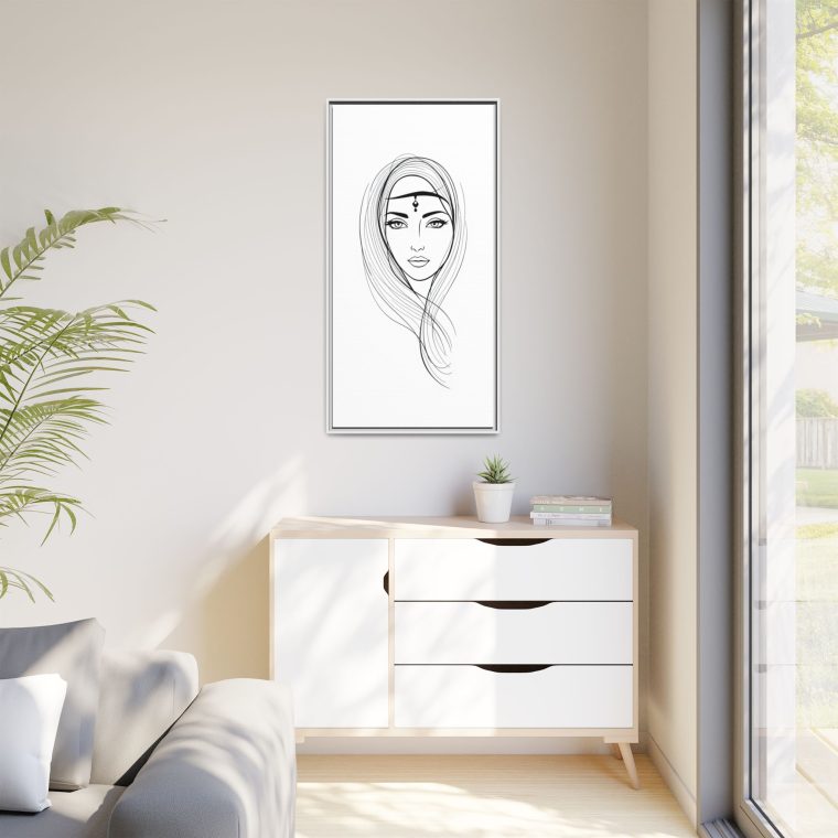 Framed Abstract Face Wall Art Contemporary and Chic Design - Image 27